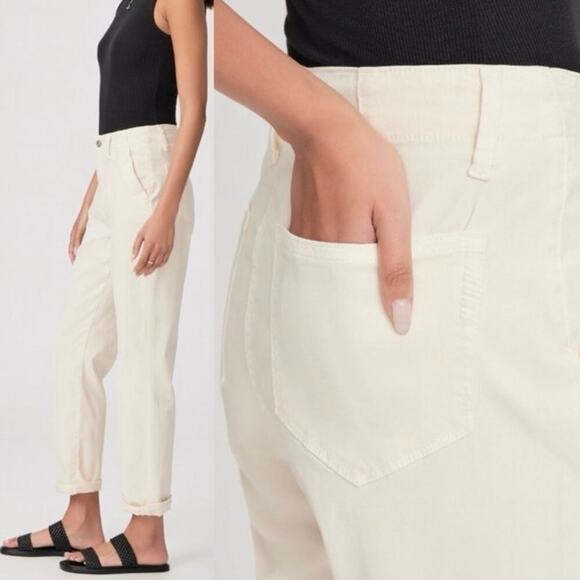 Paige Relaxed Drew Straight Quartz Sand Pants Size 30 - Picture 6 of 9